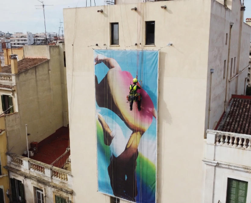 instalación rótulos y lonas publicitarias
