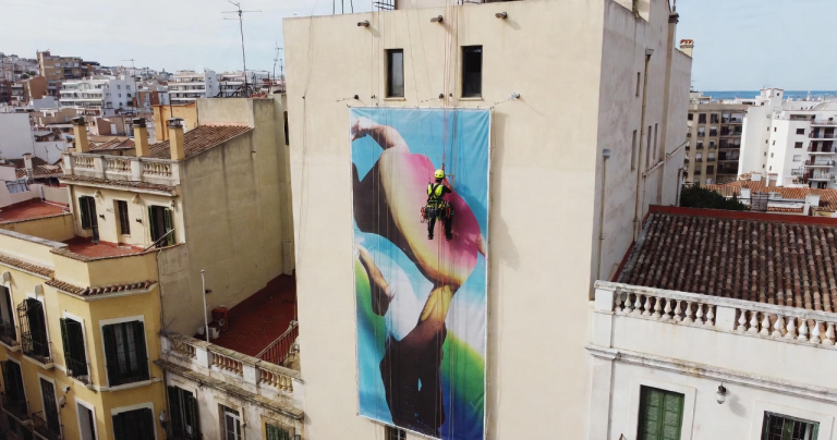 instalación rótulos y lonas publicitarias
